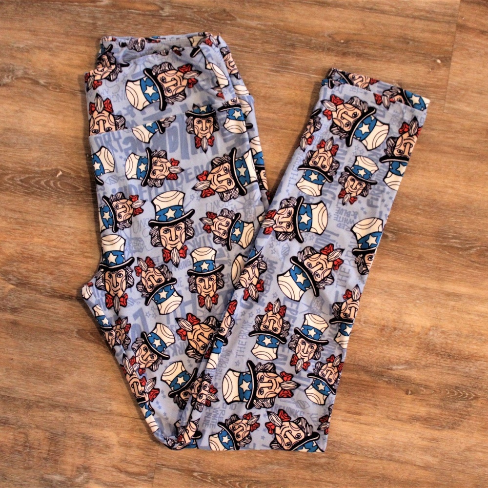 LuLaRoe Womens Uncle Sam Leggings